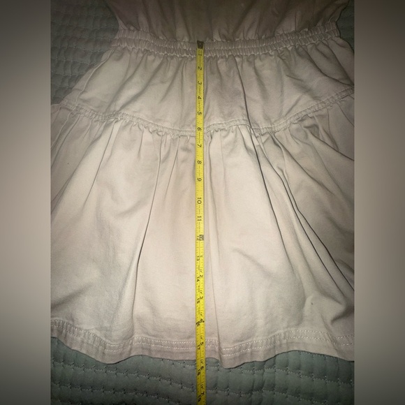 ASOS DESIGN tan Casual Cotton Gathered Waist Tiered Mini Dress. Size 8 NWOT - Picture 9 of 12